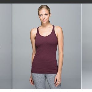 Lululemon Ebb to street tank size 8 in heathered bordeaux.